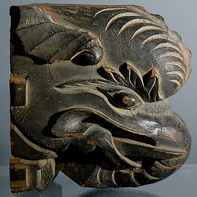 Chinese Wooden Elephant Bracket, Circa 1850