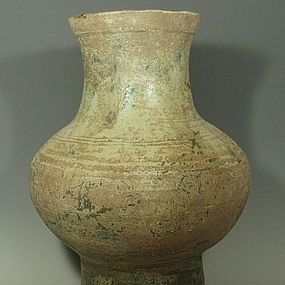 Large Green Chinese Eastern Han Dynasty Hu Jar