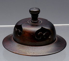 Chinese Wood Lid or Cap and Stand for Ginger Jar