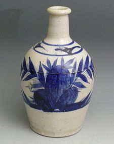 Japanese Blue White Tokkuri Imari Arita Sake Bottle