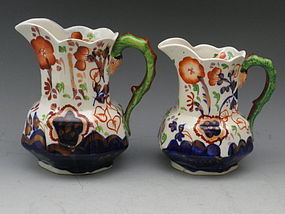 Allentons Gaudy Welsh Ironstone Jug Pitcher, 19th C