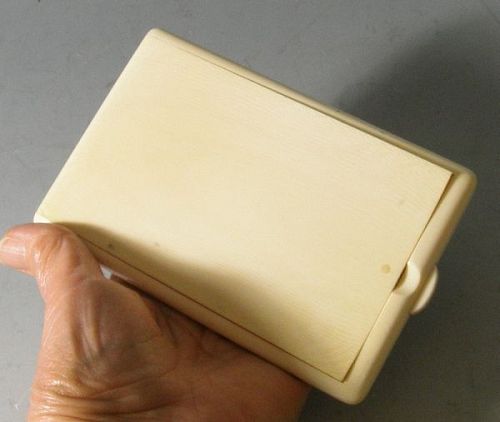 RARE Art Deco Moderne Solid Ivory Cigarette Case