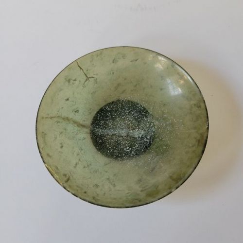 Antique Chinese Green Jade Snuff Dish